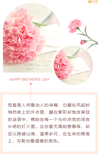 样式ID：158970 母亲节上下图文简约文艺黄色粉色样式
