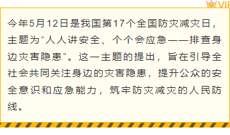 样式ID：159119 全国防灾减灾日边框内容简约黄色样式