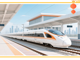 样式ID：168449 春运单图简约橙色黄色样式