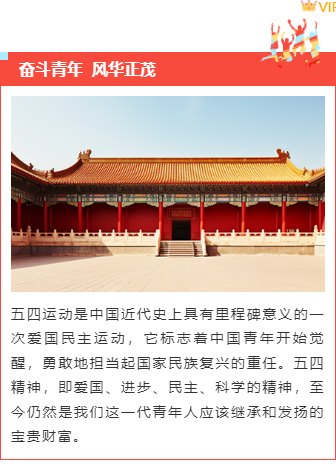 样式ID：142190 五四青年节上下图文政务红色样式