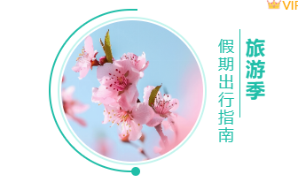 样式ID：98061 假期旅行旅游蓝绿色竖排文字图片介绍