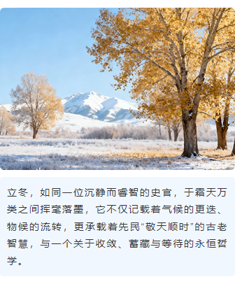 样式ID：165696 立冬节气上下图文水彩清新样式