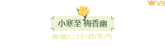 样式ID：154044 小寒节气主副标题古风绿色样式