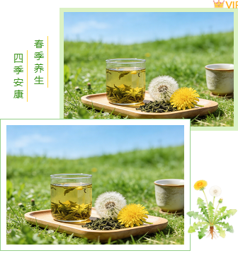 样式ID：171108 春季养生双图绿色清新古风样式