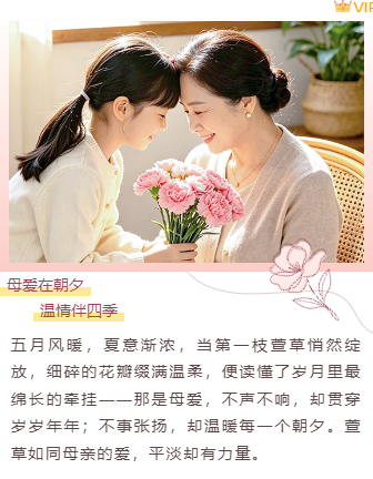 样式ID：172341 母亲节上下图文文艺温馨粉色样式