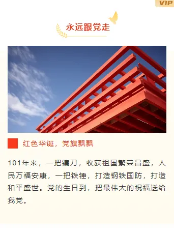 样式ID：114863 简约政务建党节庆祝党101周年上下图文