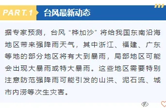 13款台风防御公众号排版样式+3套模板,2026年必备素材合集 10 样式ID:130924 台风暴雨预警简约蓝色底色内容