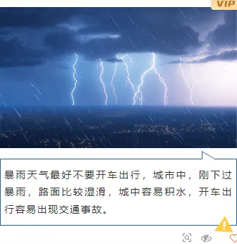 样式ID：145036 极端天气暴雨预警上下图文简约蓝色样式
