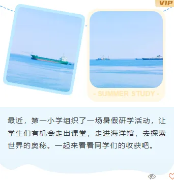 航海日公众号排版怎么做?2026年精选样式素材与模板推荐 10 样式ID:145232 海洋馆研学上下图文简约蓝色样式