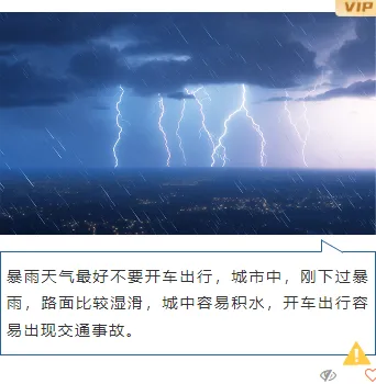 样式ID：145036 极端天气暴雨预警上下图文简约蓝色样式