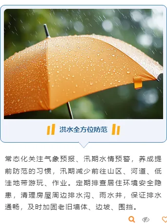 样式ID：161054 夏季极端天气预警上下图文简约蓝色样式