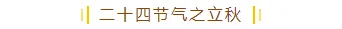 样式ID：93377 对称黄色竖线二十四节气立秋标题