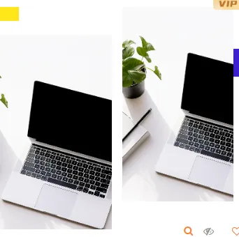 样式ID：99874 秋招简约蓝色黄色线条色块左右双图