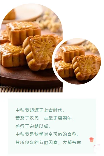 样式ID：105992 中国传统节日中秋节简约可爱浅绿色底色上下圆角图文