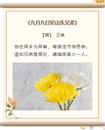 重阳民俗公众号排版素材推荐:古风样式与模板直接套用 15 样式ID:134013 九九重阳节棕色简约上下图文