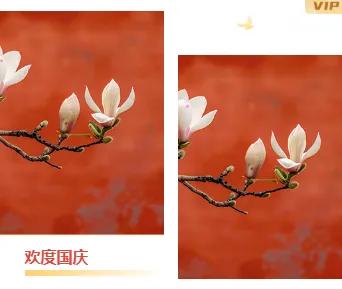 样式ID：148343 国庆节双图简约政务红色样式