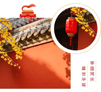 样式ID：164066 国庆节双图简约政务红色黄色样式